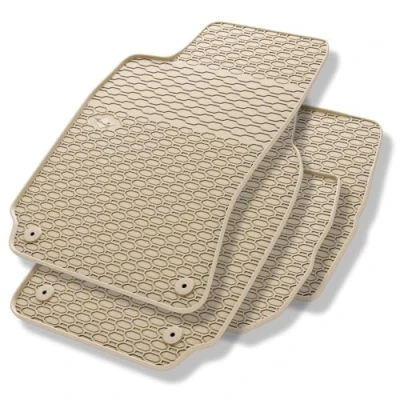 Abbildung von Mossa Gummifußmatten Auto kompatibel mit Volkswagen Passat B5 (1996 2005) beige Gummimatten Gummi Fußmatten