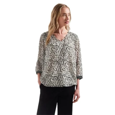 Abbildung von STREET ONE Damen A345631 Chiffon Tunika mit Raffung, Moonstone Sand, 38