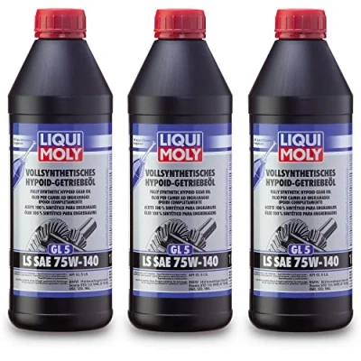 Abbildung von 3x LIQUI MOLY 4421 Vollsynthetisches Hypoid Getriebešl (GL5) LS SAE 75W 140 1L
