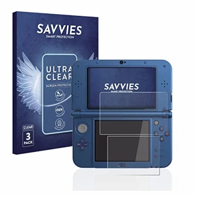 Abbildung von Savvies 6 Stück Schutzfolie für Nintendo New 3DS XL Displayschutz Folie Ultra Transparent