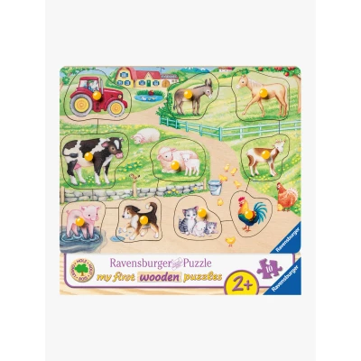 Abbildung von Ravensburger Knopfpuzzle Morgens Auf Dem Bauernhof 10 Teile