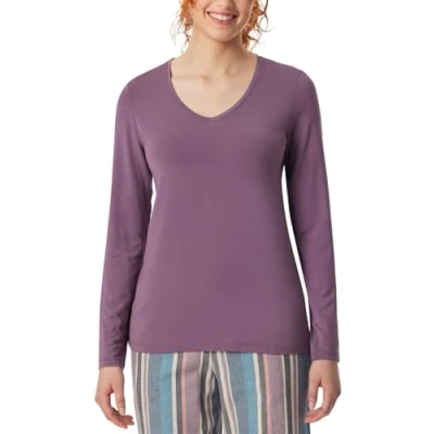 Abbildung von Schiesser Damen Schlafshirt Langarm Modal Mix + Relax Nachthemd, Malve_182101, 36