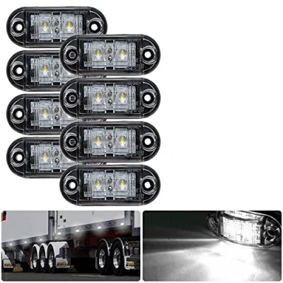 Abbildung von Jutta 4/8/12pc Größe Begrenzungsleuchte, 12/24V IP65 Weiß LED Seitenmarkierungsanzeiger Lampe Universal für LKW Anhänger Van Caravan Auto Bus Boot (8)