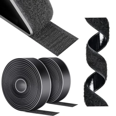 Abbildung von AiQInu Klettband Selbstklebend Extra Stark, 5M x 30mm Klettverschluss Selbstklebend, Flauschband Und Hakenband, Doppelseitiges Für Fliegengitter, Handarbei