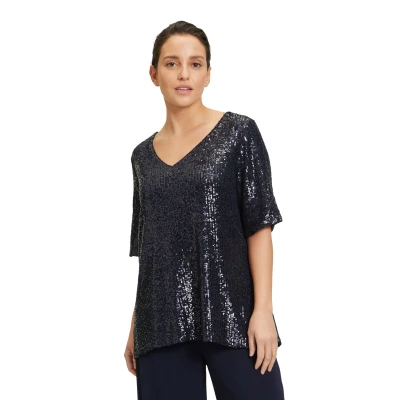 Abbildung von Vera Mont MIT Pailletten Bluse, Damen, Größe: 36, Night sky