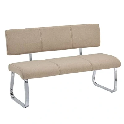 Abbildung von IDIMEX Essbank VILAS, Esszimmerbank VILAS Polsterbank Beige Stoff