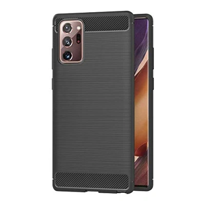 Abbildung von AICEK Hülle Compatible Samsung Galaxy Note20 Schwarz Silikon Handyhülle für Schutzhülle Karbon Optik Soft Case (6,7 Zoll)
