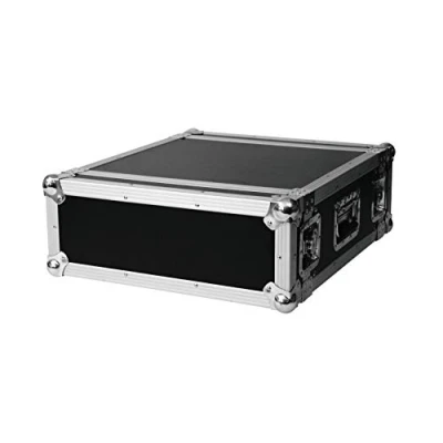 Abbildung von ROADINGER Verstärkerrack PR 2, 4HE, 47cm tief Flightcase für 483 mm Geräte (19&quot;) mehrschichtig verleimtem Holz, schwarz laminiert