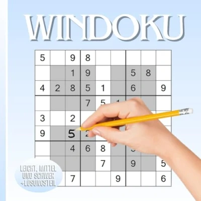 Abbildung von Windoku: Das Sudoku Heft für Fortgeschrittene Im kompakten Quadrat Format Unterwegs Leicht bis Schwer + Übersichtlicher Lösungsteil Tolles Geschenk Rätsel Fans