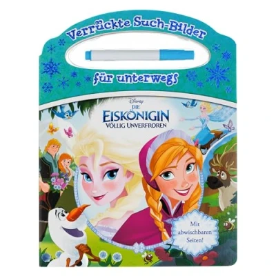 Abbildung von Disney Die Eiskönigin Verrückte Such Bilder für unterwegs Wimmelbuch Pappbilderbuch mit Stift und abwischbaren Seiten ab 3 Jahren PI Kids