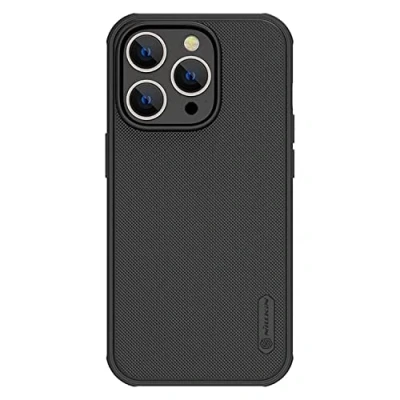 Abbildung von Nillkin Super Frosted Shield Pro Series Schutzhülle für Apple iPhone 14 (ohne Logo Ausschnitt), Schwarz