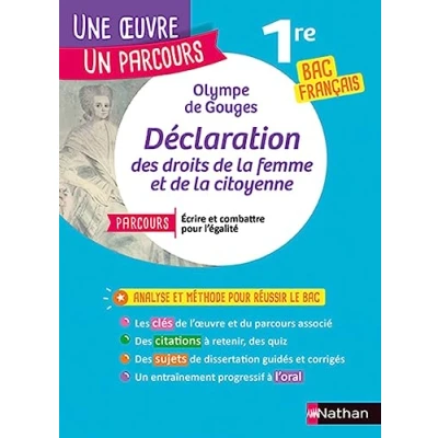 Abbildung von Olympe de Gouges, Déclaration des droits la femme et citoyenne: Avec le parcours &quot;Ecrire combattre pour l&#039;égalité&quot;