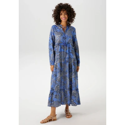 Abbildung von Aniston CASUAL Maxikleid mit extravagantem, großflächigen Druck NEUE KOLLEKTION