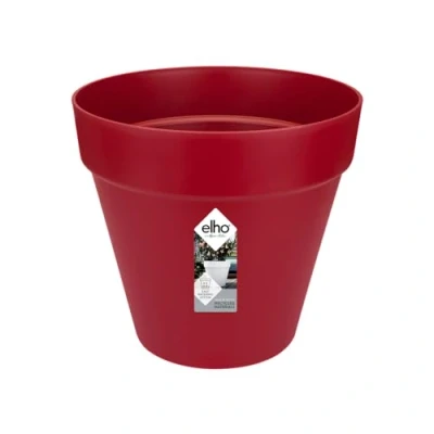 Abbildung von elho Loft Urban Rund 20 Blumentopf für Außen Ø 19.3 x H 17.5 cm Rot/Cranberry Rot