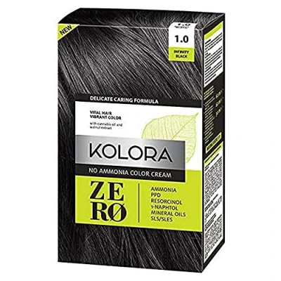 Abbildung von KOLORA ZERO Infinity Black, kein Ammoniak, Haarfarbe