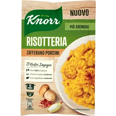 Abbildung von 3x Knorr Risotto Reis Safran und Steinpilze 175g 100% italienisch Fertiggerichte