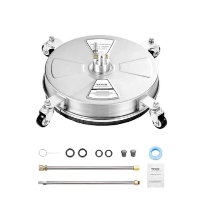 Abbildung von VEVOR 395mm Hochdruckreiniger Flächenreiniger max. 276bar 2 verlängerte Stäbe