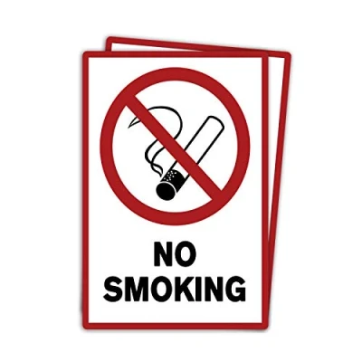 Abbildung von 2 Stück No smoking/rauchen verboten Schild 20 x 30 cm aus stabiler PVC Hartschaumplatte 3mm mit UV Schutz von STROBO