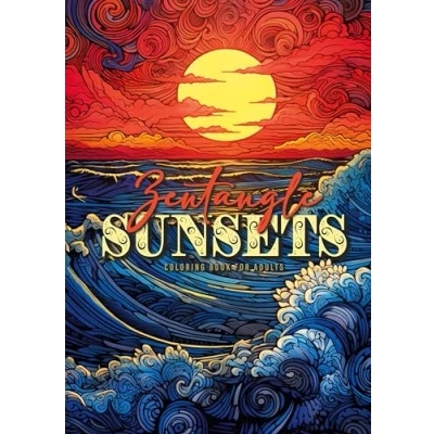 Abbildung von zentangle Sonnenuntergänge Malbuch für Erwachsene: Sonnenuntergang Erwachsene Landschaften ... AdultsSunset Coloring Book for Adults A4