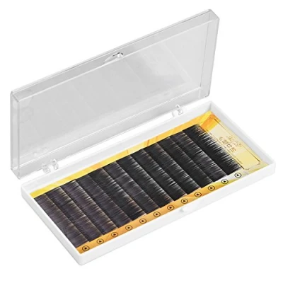 Abbildung von Natural False Eyebrow, 12Pcs 3D Extension Fake Eyebrow Enhancer, Individual Reusable Artificial Eyebrows Light Fiber Black(11mm)