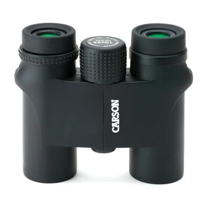 Abbildung von Carson 10x25 Standard Fernglas der Baureihe VP absolut wasserdicht und unempfindlich gegen Beschlagen, 10x25mm Compact Size