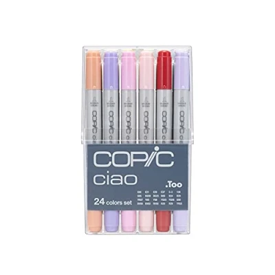 Abbildung von COPIC Ciao Set, 24er Set im Acryl Display, Twin Marker mit einer mittelbreiten und Brush Spitze