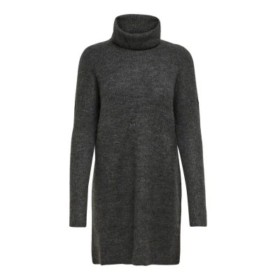 Abbildung von ONLY Onljana L/S Cowlneck Strickkleid grey, Damen, Größe: Large, grey