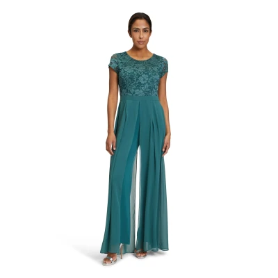 Abbildung von Vera Mont Kurzarm Jumpsuit, Damen, Größe: 46, Dark emerald