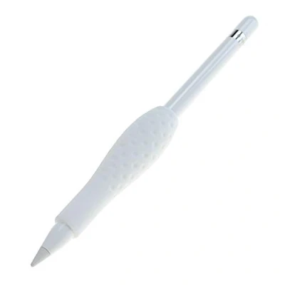 Abbildung von Colorful Schreibhilfe Schreibgriff/Schutzhülle / Silikon Hülse/Grip Halter für Apple Pencil, Schützende Ergonomische Stiftehalter Accessoires iPad Pro/iPad 2018 (6. Gen) Pencil (Weiß)