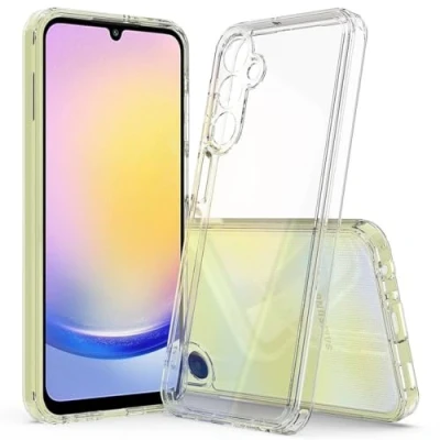 Abbildung von CoverKingz Handyhülle kompatibel mit Samsung Galaxy A25 5G Stoßfeste Handy Hülle Kameraschutz Silikon/Acryl Cover Clear Slim Hybrid Case Transparent