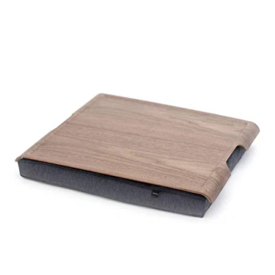 Abbildung von Bosign Laptop Tablett Knietablett Laptray Anti Slip Walnuss Salt &amp; Pepper Gray