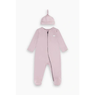 Abbildung von Levi&#039;s Footed Coverall HAT SET Jumpsuit für Kinder, Größe: 68, Peachskin