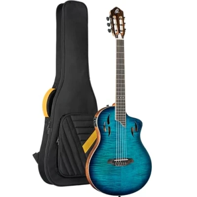 Abbildung von Ortega RTPDLX FMA Flamed Maple Blue Tour Player 4/4 Konzertgitarre