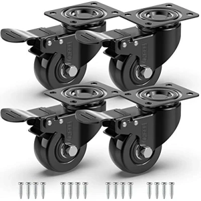 Abbildung von GBL Caster Wheels Möbelrolle Möbelrollen 50mm 200KG 4 Bremsräder, (4 St), Furniture Casters Brake