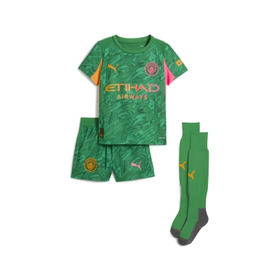 Abbildung von Manchester City 25/26 Torwart Minikit Kinder PUMA Archive Green Heat Fire Orange