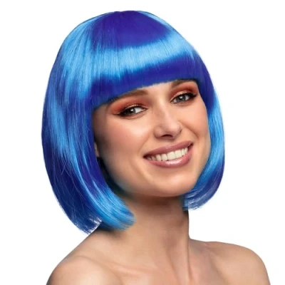 Abbildung von Boland Kostüm Perücke Pagenschnitt blau für Fasching
