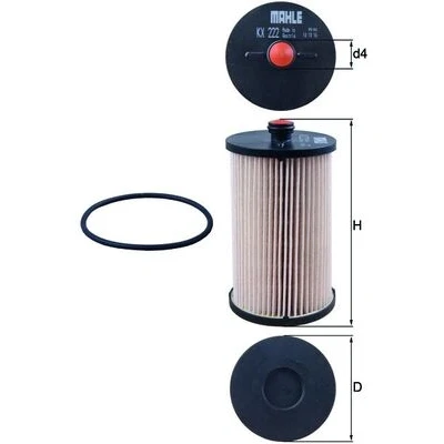 Abbildung von MAHLE KX 222D Kraftstofffilter Filtereinsatz u.a. passend für VW CRAFTER 30 35 Bus (2E_)