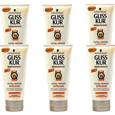 Abbildung von 6x Gliss Kur Total Repair Spülkur Trockenes Haar 200ml