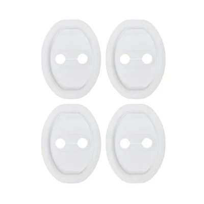 Abbildung von 4PCS Car Door Lock Silicone Protective Pad, Shock Absorbing Decorations, Universal for Many Models, Close Pad Exterior Accessories (White)