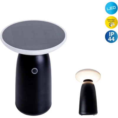 Abbildung von näve LED Solarleuchte &quot;Ada&quot;, 1 flammig, Leuchtmittel Modul fest integriert, Stufenweise dimmbar, inkl. USB C Kabel (+ Batterien=