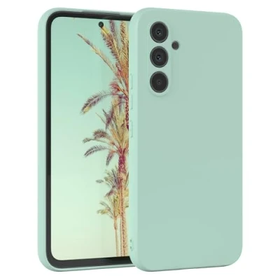 Abbildung von EAZY Case Silikonhülle für Samsung Galaxy A54 Hülle Silikon Grün weich stoßfeste Handyhülle Schutzhülle mit Kameraschutz Dünn Premium Schutz Cover TPU Phone Bumper in Mint
