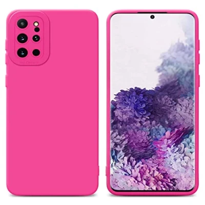 Abbildung von Cadorabo Hülle kompatibel mit Samsung Galaxy S20 Plus Schutzhülle TPU Silikon Case Liquid Design Kameraschutz Slim Kratzfest Weiche Gummi Rundumschutz für in Pink