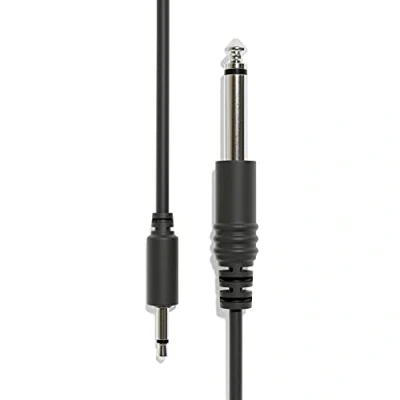 Abbildung von ExcelValley 1 Pack Mono Patchkabel TS 3,5mm 1/8&quot; zu 6,35mm 1/4&quot; [Schwarz 45 cm 17,72&quot;]