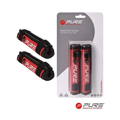 Abbildung von Pure 2 Improve Weighted Golf Sleeve Speed Training Aid Gewichte, rot/schwarz, Einheitsgröße