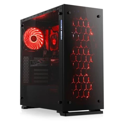 Abbildung von Basic Gaming PC mit Windows 11 Home AMD Ryzen 5 5500 6x3.6GHz GeForce RTX 3050 1000GB M.2 NVMe 32GB DDR4 RAM WLAN, Computer für Zocker, Gamer Desktop Rechner zum Spielen A10170