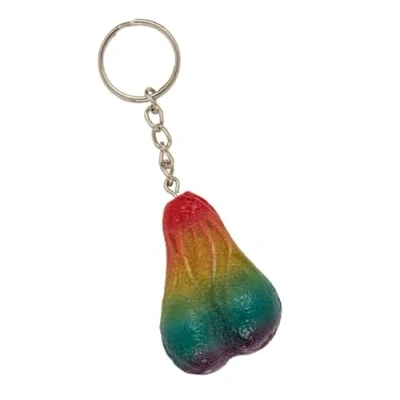 Abbildung von ootb Testikel/Hodensack/Sack Schlüsselanhänger in Regenbogenfarben Gay Pride Keychain