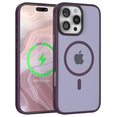 Abbildung von EAZY CASE Ultra Schutz Outdoor Hülle kompatibel mit iPhone 16 Pro Max Qi Charging, hochwertige Schutzhülle Aufprallschutz, Stoßfest, Handyhülle Kameraschutz, Lila Charging