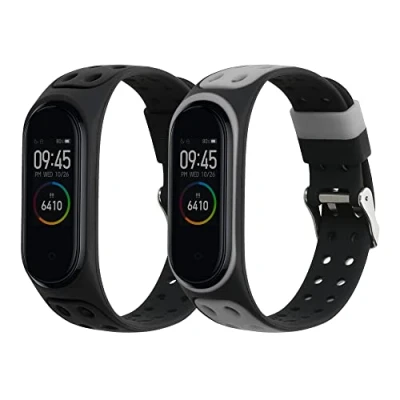 Abbildung von kwmobile Uhrenarmband 2x Sportarmband für Xiaomi Mi Band 4, Armband TPU Silikon Set Fitnesstracker