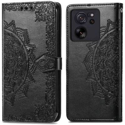 Abbildung von Xiaomi 13T Hülle Kunstleder iMoshion Klapphülle Handyhülle Schwarz