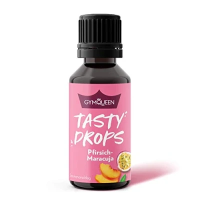Abbildung von GymQueen Tasty Drops, Pfirsich Maracuja, Flavour Drops ohne Kalorien, 30ml